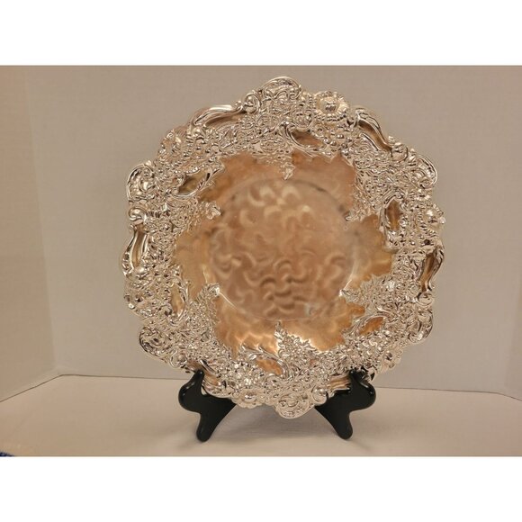 Vintage WMF Ikora Tarnish Resistant Silver Plated Bowl 12" Raised Floral Design - Picture 9 of 9